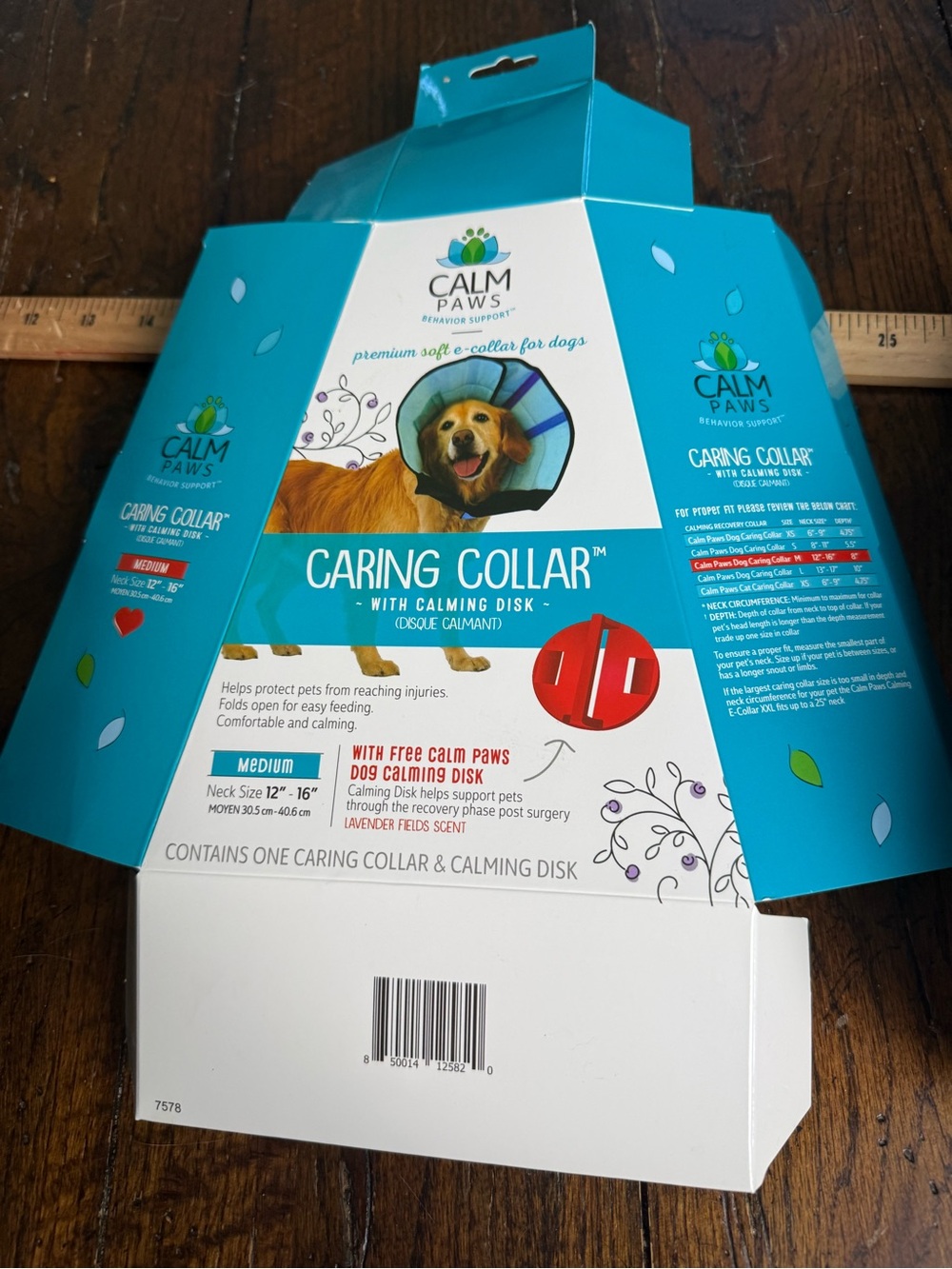 Calm Paws Caring Collar‎ M - Teal/Aqua